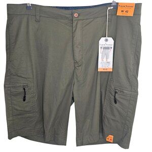 NWT Tailor Vintage AIROTEC Big Tall Travel Army Green Cargo Outdoor Shorts